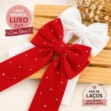 Laço Infantil Luxo com Strass Laço Grande para Menina Laço com Pontas Infantil Presilha Infantil Elegante Festa