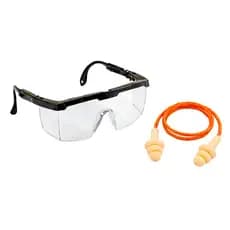 Óculos de Proteção + Protetor de Ouvido Kit Segurança Trabalho Construção
