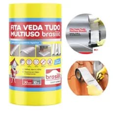 MANTA ASFÁLTICA ADESIVA ALUM. FITA VEDA TUDO MULTIUSO 30CM X 10M