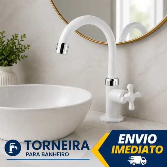 Torneira para Banheiro Lavatório Viqua Bica Móvel Resistente