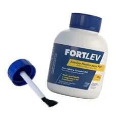 COLA DE CANO FORTLEV 175GR COM PINCEL TUBO PVC ESGOTO AGUA SOLDAVEL ADESIVO POTE