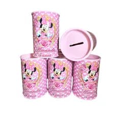 10 Cofrinho Personalizado Minnie Rosa