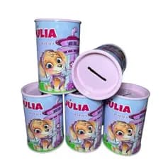 10 Cofrinho Personalizado Skye Patrulha Canina Aquarela