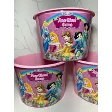 5 Lembrancinha Personalizada Balde de pipoca Princesas