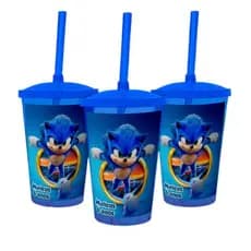 5 Copo Twister 500 ml Personalizado Sonic