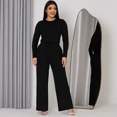 Conjunto Moletinho Manga Longa Frio Inverno Moda Feminina