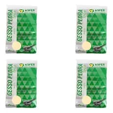 Kit 4 Gesso Pedra Tipo 3 Moldagem Odonto Artesanato Asfer
