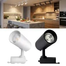 Kit 4 SPOT DE LOJA LED BRANCO OU PRETO COM TRILHO 2M COZINHA VITRINE LOJA SALA