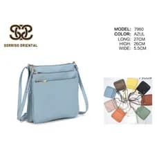 bolsa feminina pequena transversal com 4 zip 7960 sorriso