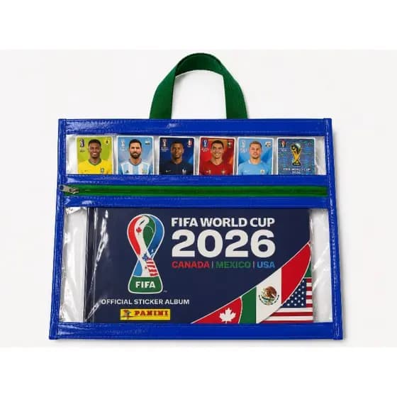 bolsa porta álbum e figurinhas da copa 2026