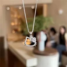 Olá kitty Colar Doce Bonito Pingente Para Namoradas Presente Do Dia Dos Namorados Feminino Clavícula Corrente