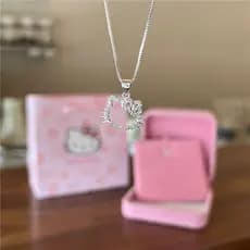 Colar Hello Kitty Feminino Fofo Pingente Cute Presente Namorada Dia dos Namorados Clavícula