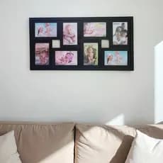 Mural para 8 Fotos 10x15cm Painel Decorativo Mosaico de Fotos para Parede