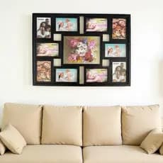 Mural para 10 Fotos 10x15cm + 1 Foto 20x25cm Painel Decorativo Mosaico de Fotos