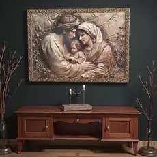 Quadro Decorativo Religioso 50x70 com Moldura Trabalhada M30