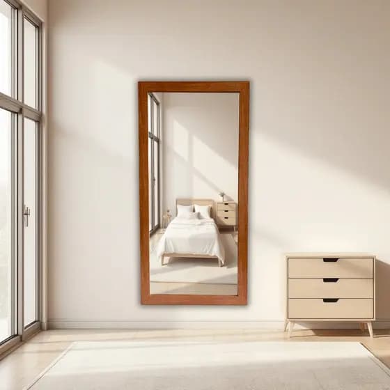 Espelho Decorativo Corpo Inteiro 40x120 cm Moldura Trabalhada Grande para Quarto, Sala e Banheiro