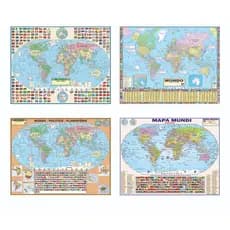 Mapa Mundi EDIÇÃO 2026 Mundo Politico Escolar Grande Tamanho 120 X 90 Cm - Gigante