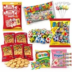 Kit Doces 60 Itens Sacolinha Guloseimas Festa Infantil Lembrancinha