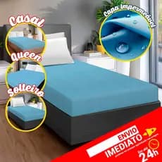 Capa Protetora Colchão Impermeável Forro Para Cama Box Solteiro Casal Queen Com Elástico Anti Ácaros