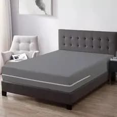 Capa Para Colchão Cama Box Cinza Protetor Antiácaro Com Zíper Solteiro Casal Queen Resistente