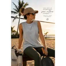 Camiseta Regata Beach Crossfit Academia treino GYM Cavada Gola Canelada Unissex de Malha Masculina Feminina