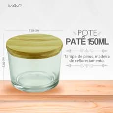 24   Potes Patê 156 ml - COM ou SEM tampa   - copos - pote para vela, doces, temperos