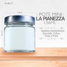 24 Potes mini La pianezza 156 ml , PP ou Deep