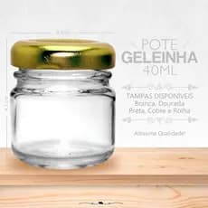 50 Potinhos 40 Ml -vidro  - Geleinha - Com Rolha 38mm ou tampa