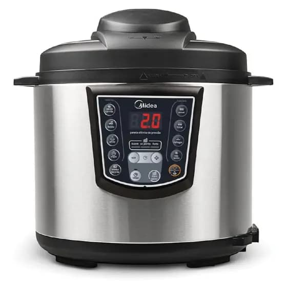 Panela de Pressão Elétrica 6 L Digital Inox/Preto - 127V