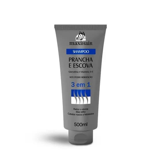 SHAMPOO PRANCHA E ESCOVA 3 EM 1 500 ml- MAXI HAIR COSMETICOS