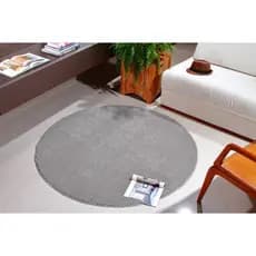 Tapete Redondo Oásis Classic 1,50 X 1,50 Sala Quarto Moderno Promoção 100% Antiderrapante