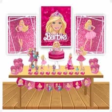 Kit Festa Barbie Menina Só Um Bolinho Decoração Aniversário em Casa Infantil