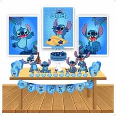 Kit Festa Stitch Infantil Aniversário Decoração só um bolinho em Casa
