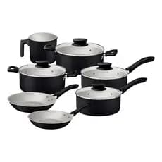 Conjunto de Panela com 7 Peças Antiaderente Linz Tramontina Preta