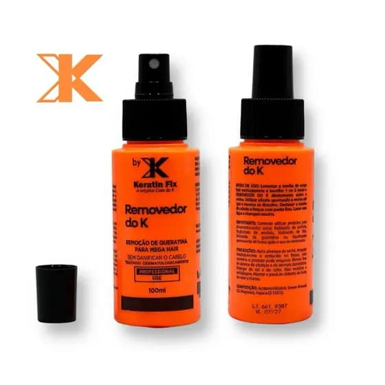 Removedor de Queratina Mega Hair Profissional 100ml – Keratin Fix Cola K Sem Danificar Cabelo
