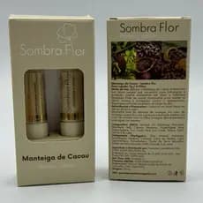 Kit 2 Protetor Labial Manteiga de Cacau Sombra Flor com Caixa Presente | Hidratação Intensa Lábios Macios
