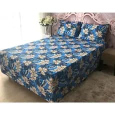 lençol conjugado Queen box 3 peças  malha gel estampado