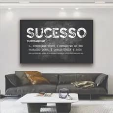 Quadro sucesso para sua sala ou quarto tamanhos variados