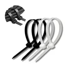 Kit 100 Cintas Plasticas Abracadeira Nylon Enforca Gato Branco