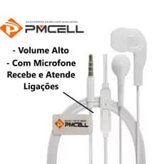 10pcs Fone De Ouvido PMCell FO-11 Original P2 Universal Intra Auricular In-ear Estéreo Bass Com Fio Preto Branco