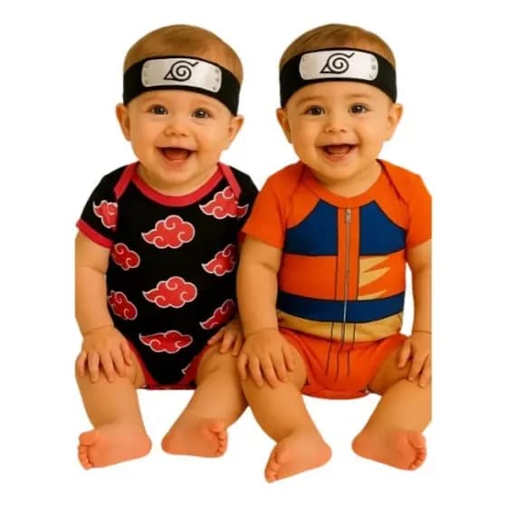 Body Bebê Akatsuki Body + Touca Mesversario Naruto Fantasia Infantil