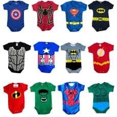 Body Bebê Temático Dos Heróis - Escolha o Modelo Body Mesversario Promoção