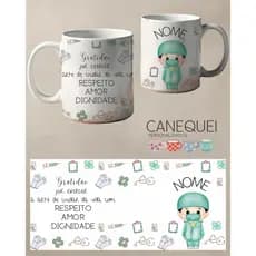 Caneca Profissão Enfermagem + Frase de Gratidão | Presente Personalizado Enfermagem 🦠🧬