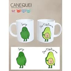 Caneca de Humor – Abacate Fofinho “Sorry Don’t Bother Me'' Caneca Engraçada