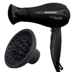 Secador De Cabelo 2000W Mondial Power Black Íon SC-13 Com Difusor de Cachos