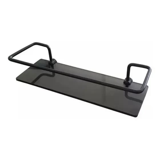 Porta Shampoo Fumê de Banheiro Reto Preto (All Black Shampoo's holder)