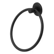 Porta Toalha Argola Inox - Porta Toalha Redondo Preto
