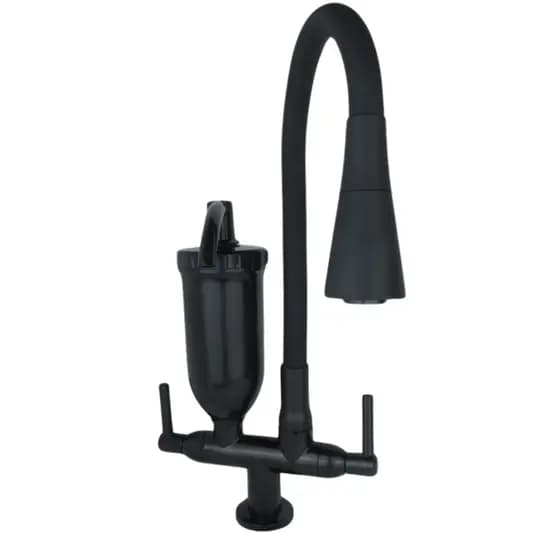Torneira de Cozinha Com Filtro Bica Móvel Bancada 2168 C-72 Preta