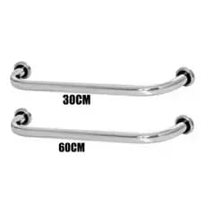 Combo Barra de Apoio 60cm + 30cm Cromadas Inox