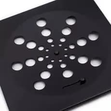 Ralo Grelha Inox Quadrado Preto Fosco 10cm X 10cm